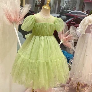 Váy ngàn sao lấp lánh xanh mint