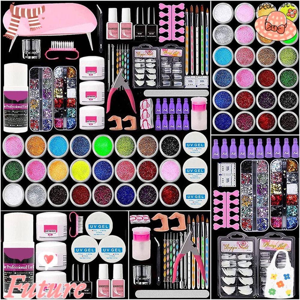 Bộ 42 Dụng Cụ Chăm Sóc Móng Acrylic Chuột Usb|Bộ Móng Tay Giả Trang Trí Nghệ Thuật