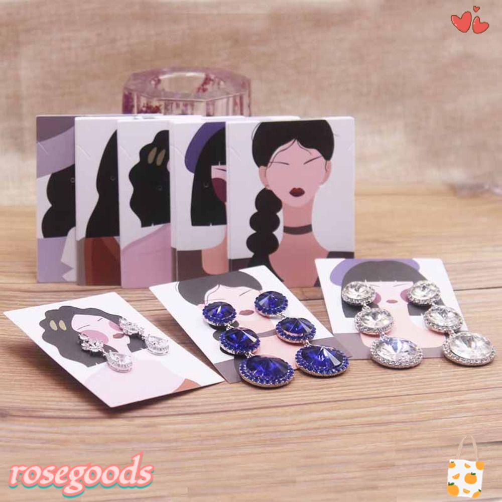 Set 100 Tấm Thẻ Giấy Kraft Sơn Họa Tiết Làm Đẹp Tiện Dụng