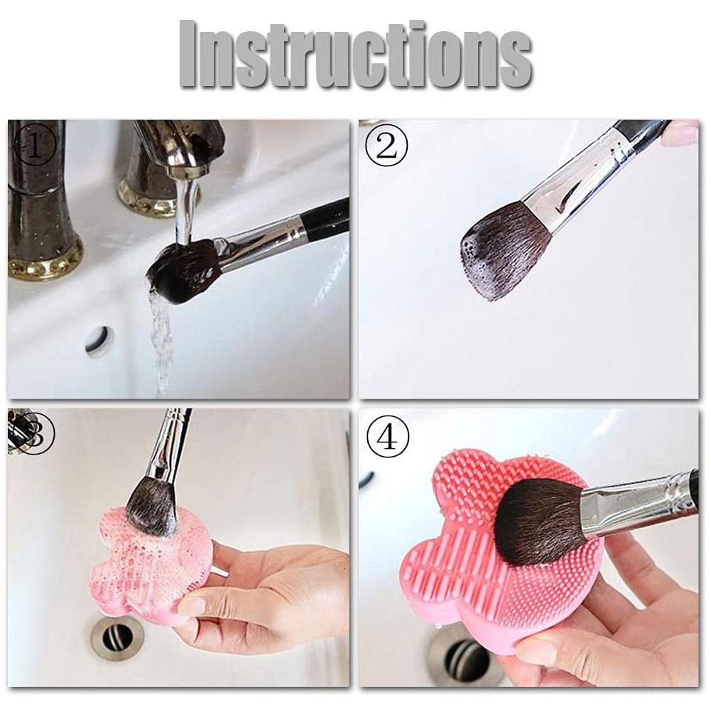 Dụng Cụ Vệ Sinh Cọ Trang Điểm Hình Gấu Dễ Thương C8K3