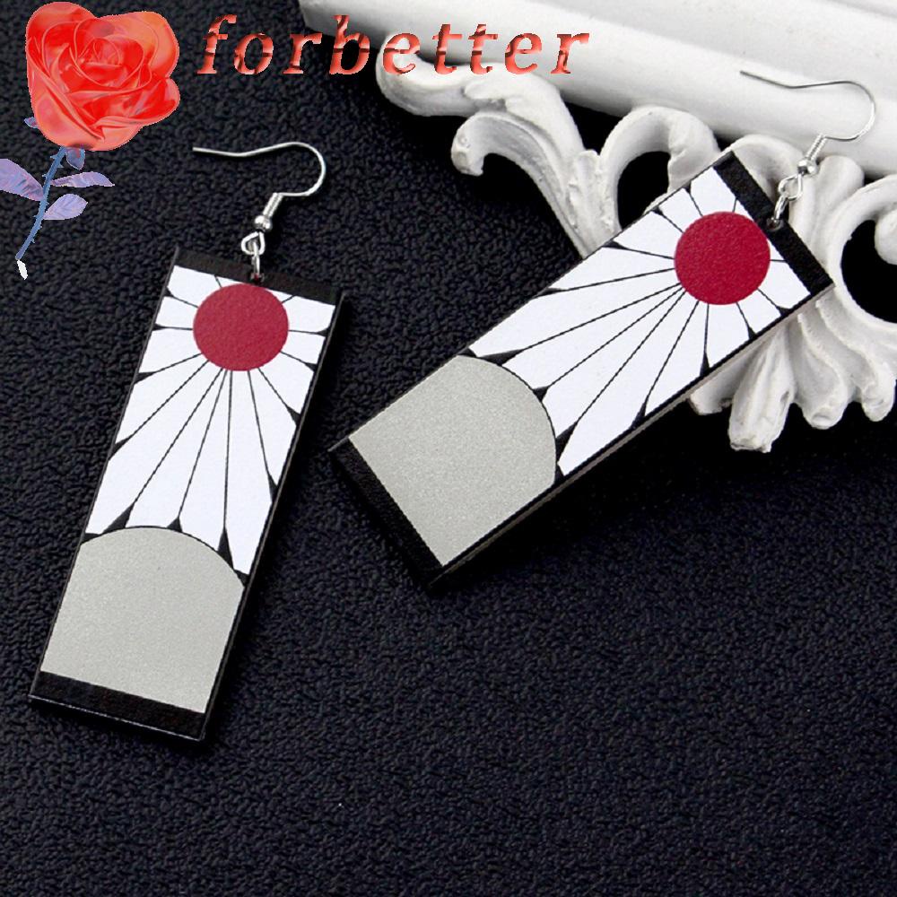 Khuyên Tai Kẹp Acrylic Họa Tiết Demon Slayer Thời Trang Nữ