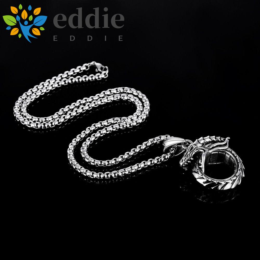 Vòng cổ Dạng Chuỗi Rắn Bằng Thép Không Gỉ 26Eddie Thời Trang Cá Tính Dành Cho Nam
