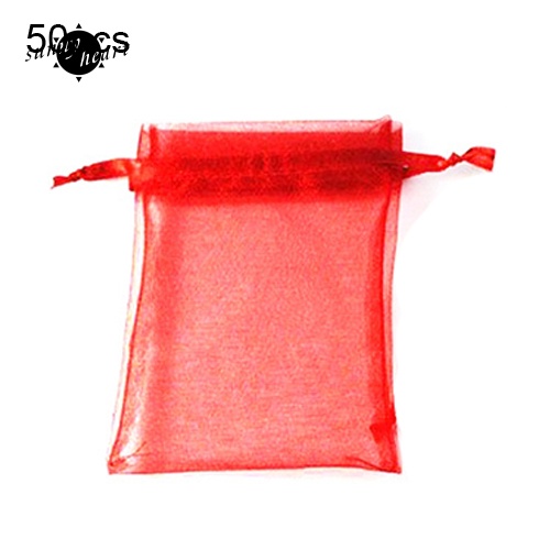 Sunnyheart Set 50 Túi Đựng Quà Tặng / Trang Sức Tiện Dụng Cho Lễ Hội / Đám Cưới