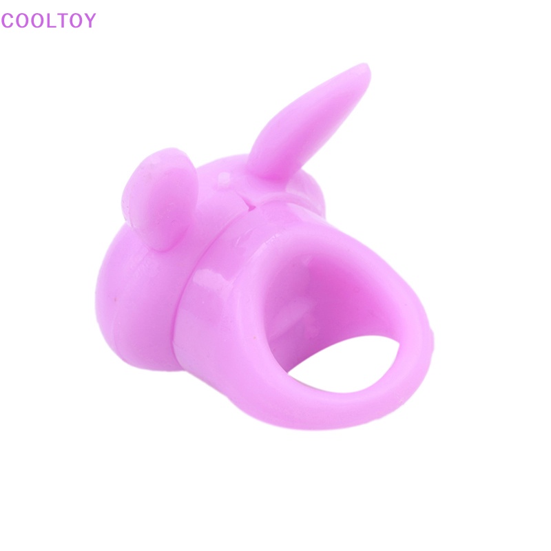 Cooltoy Nhẫn Nhựa Hình Thỏ Hoạt Hình Có Đèn Phát Sáng Dành Cho Trẻ Em