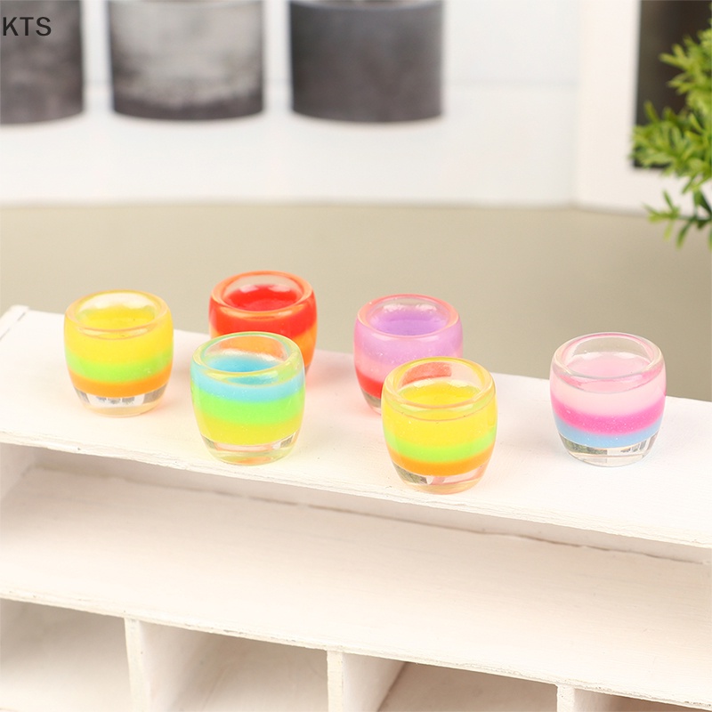 Set 5 Cốc Nước Mini Tỉ Lệ 1: 12 Dùng Để Trang Trí Nhà Búp Bê