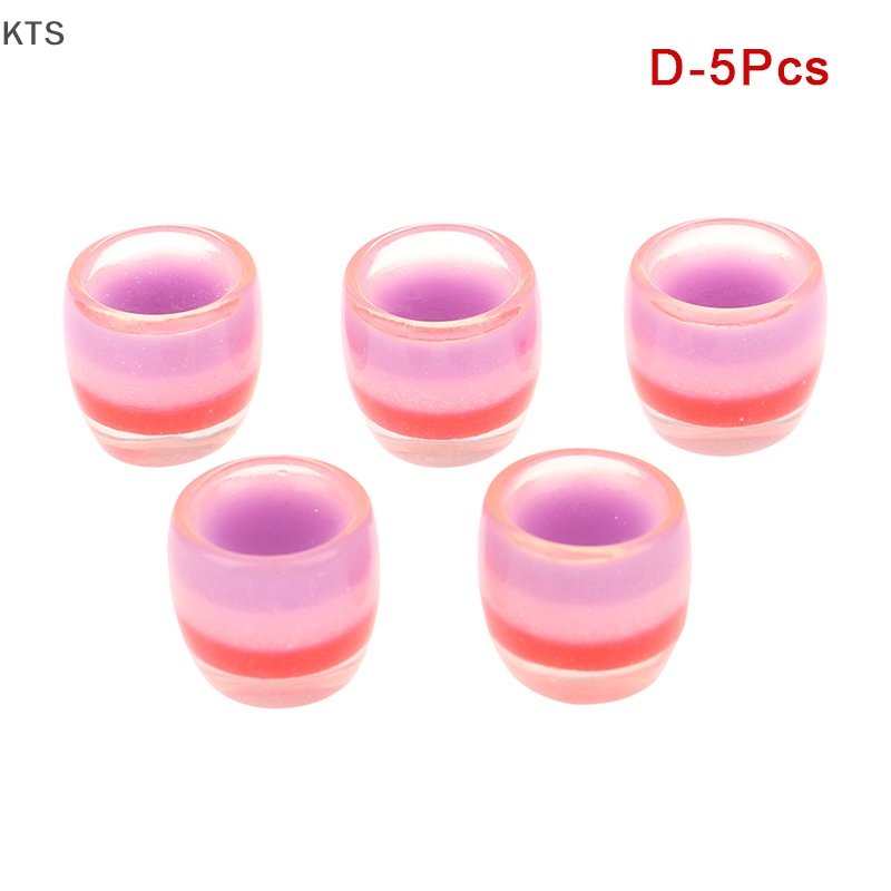 Set 5 Cốc Nước Mini Tỉ Lệ 1: 12 Dùng Để Trang Trí Nhà Búp Bê