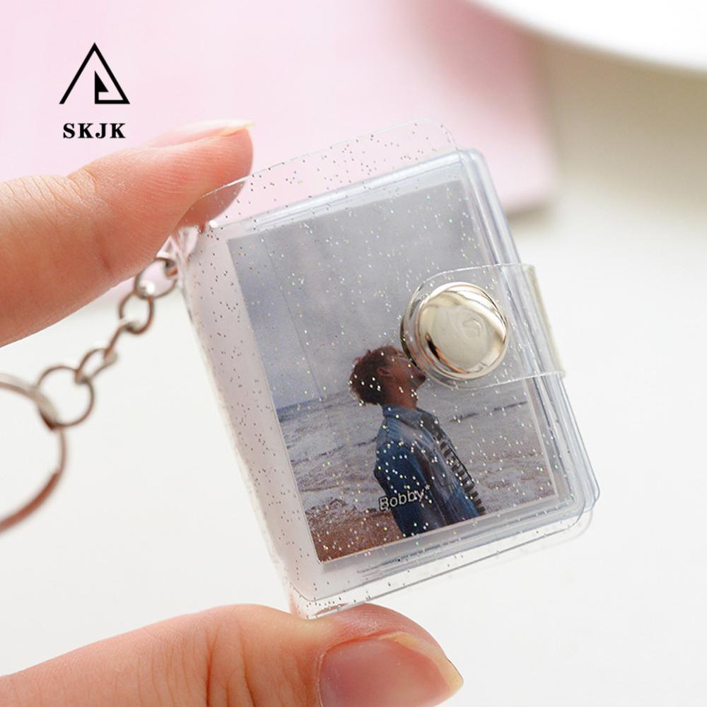 Album Ảnh Mini 16 Ngăn Trong Suốt Kích Thước 1 Inch Kèm Móc Khóa Xinh Xắn