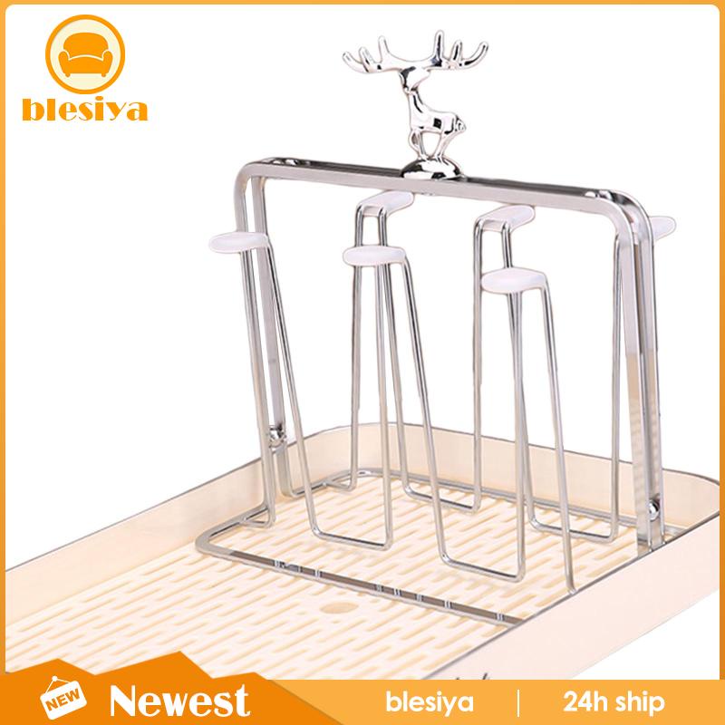 Giá Đỡ Cốc Thủy Tinh Ráo Nước Có Khay Và Tay Cầm Dành Cho Quán Bar