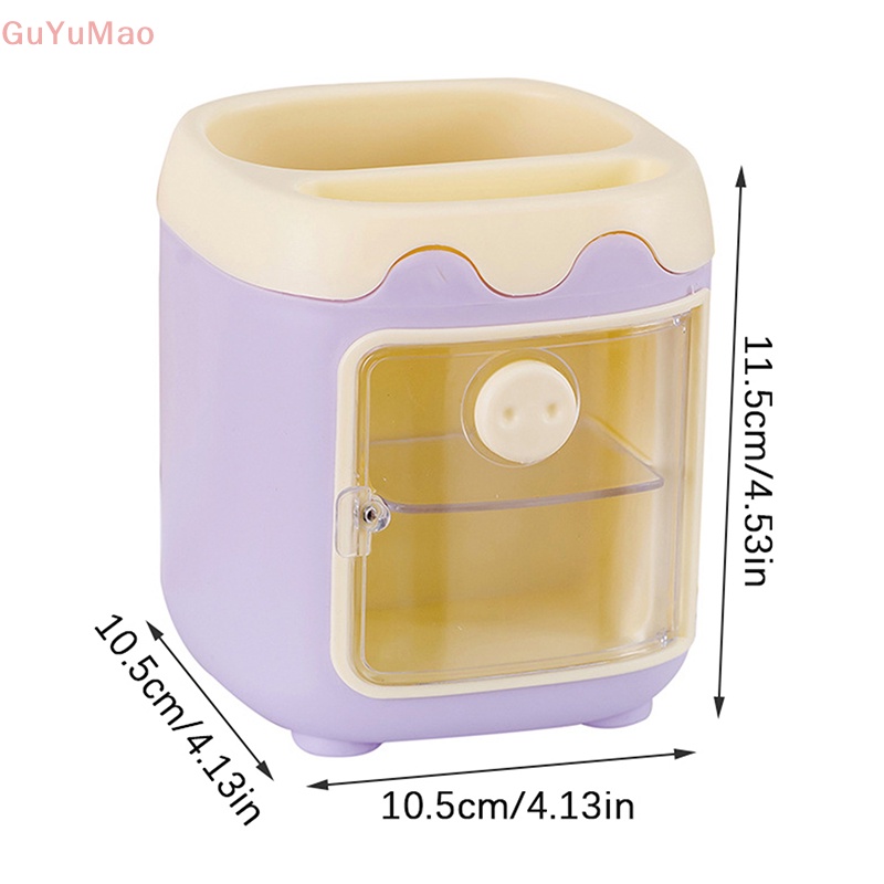 [cxGUYU] Hộp Đựng Bút Nhiều Ngăn Hình Heo Con Hoạt Hình Sáng Tạo Dễ Thương Cho Nữ Sinh / Văn Phòng PRTA