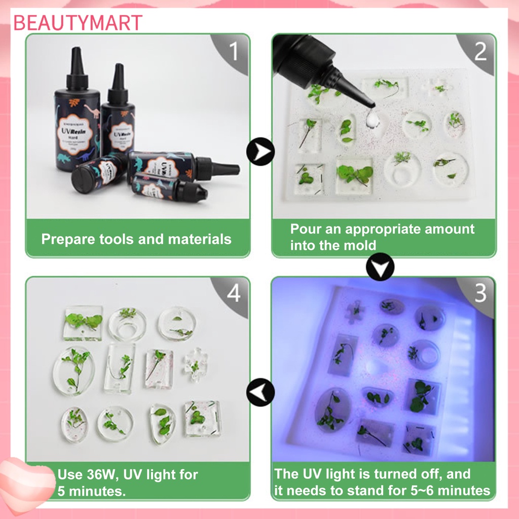 Keo Resin UV Resin Tự Nhiên Gọn Nhẹ An Toàn Cho Nữ 15 / 25 / 60g