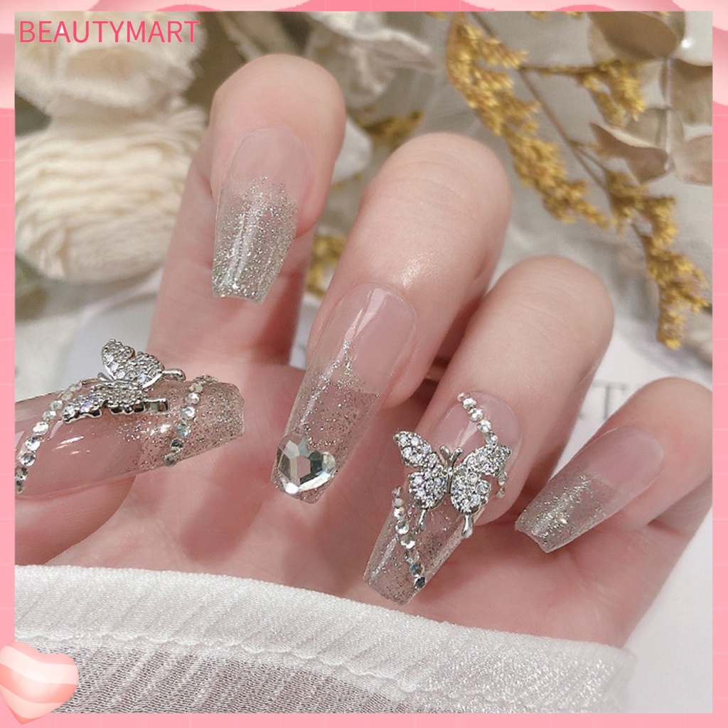 Phụ Kiện Trang Trí Móng Tay Chống Rơi Hình Bướm Sang Trọng DIY