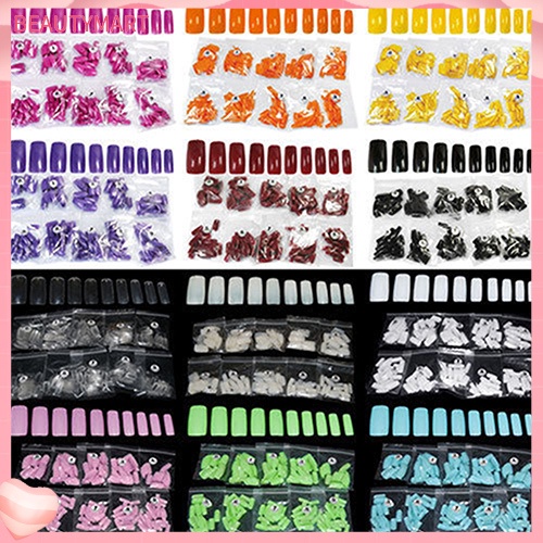 Bộ 500 Móng Tay Giả Bằng Acrylic Che Phủ Toàn Diện Kiểu Pháp Thời Trang