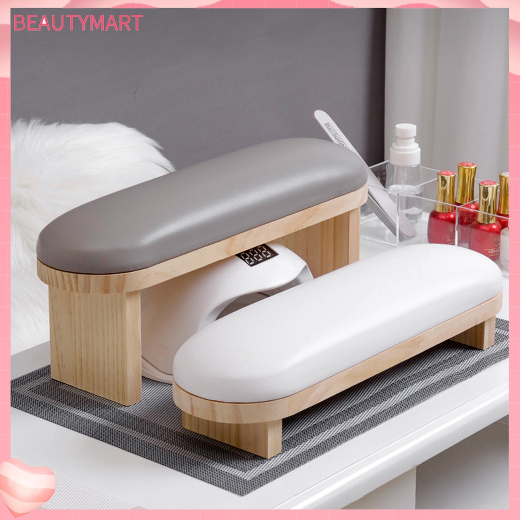 Gối Kê Tay Bằng Xốp Giả Da Mềm Mại Màu Trơn Hỗ Trợ Sơn Móng Tay Chuyên Dụng Cho Salon