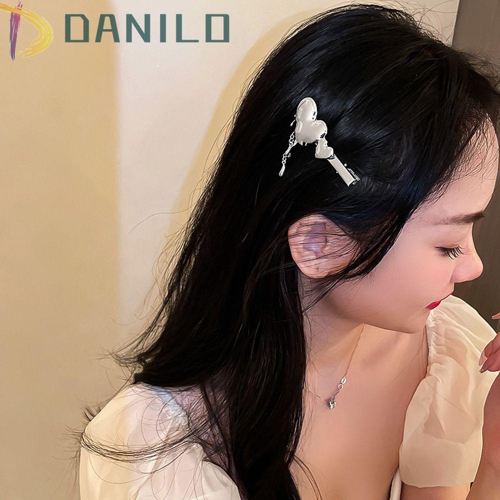 Kẹp Tóc Hình Trái Tim DANILO Phong Cách Retro Thời Trang