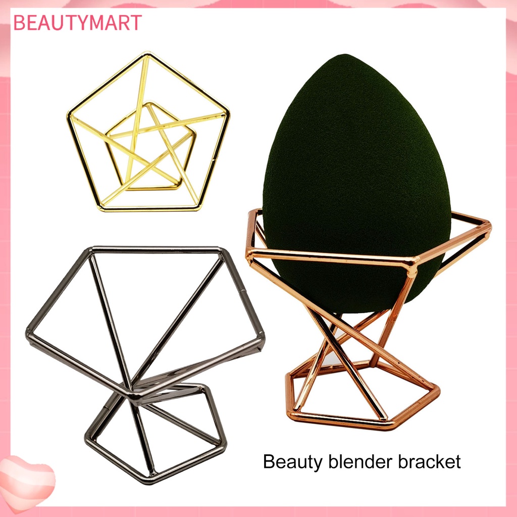 [beautymart] Giá Đỡ Mút Trang Điểm Bằng Thép Carbon Mạ Điện Thiết Kế Rỗng Làm Đẹp