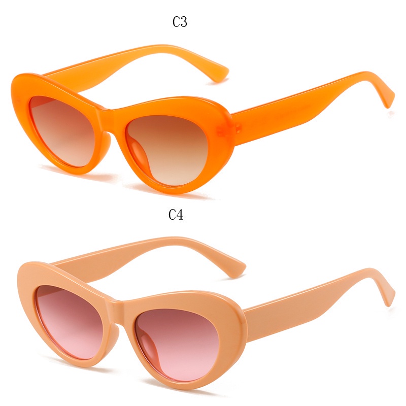 Kính Mát Hình Oval Nhỏ Chống Tia UV400 Thời Trang Phong Cách Retro Dành Cho Nữ