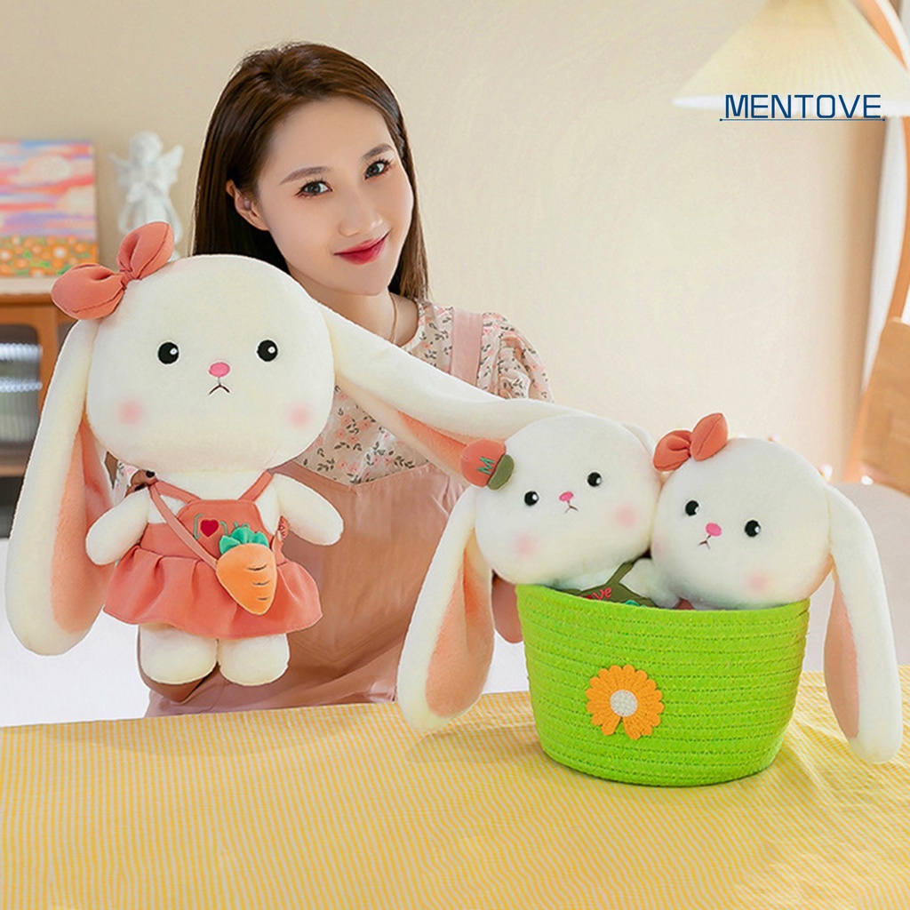 Thỏ Nhồi Bông Màu Pastel Mềm Mại Trang Trí Ghế Sofa