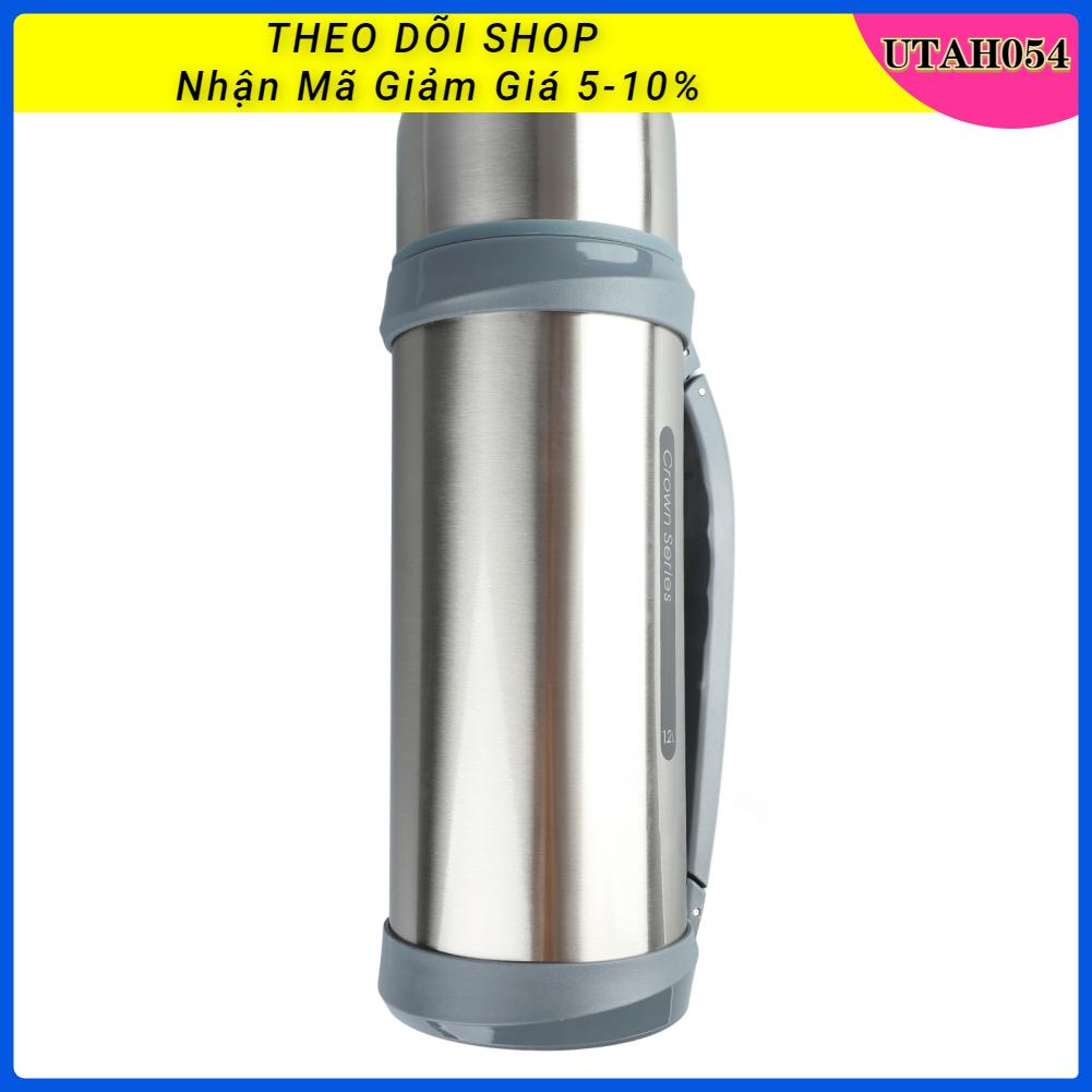 Utah054 Bình giữ nhiệt cách bằng thép không gỉ Dung tích lớn Cốc nước chứa BPA cho công việc gia đình khi đi du lịch