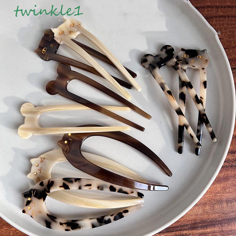 Trâm Cài Tóc Chữ U Hình Mèo / Chuột Phong Cách Hàn Quốc Thời Trang Cho Nữ