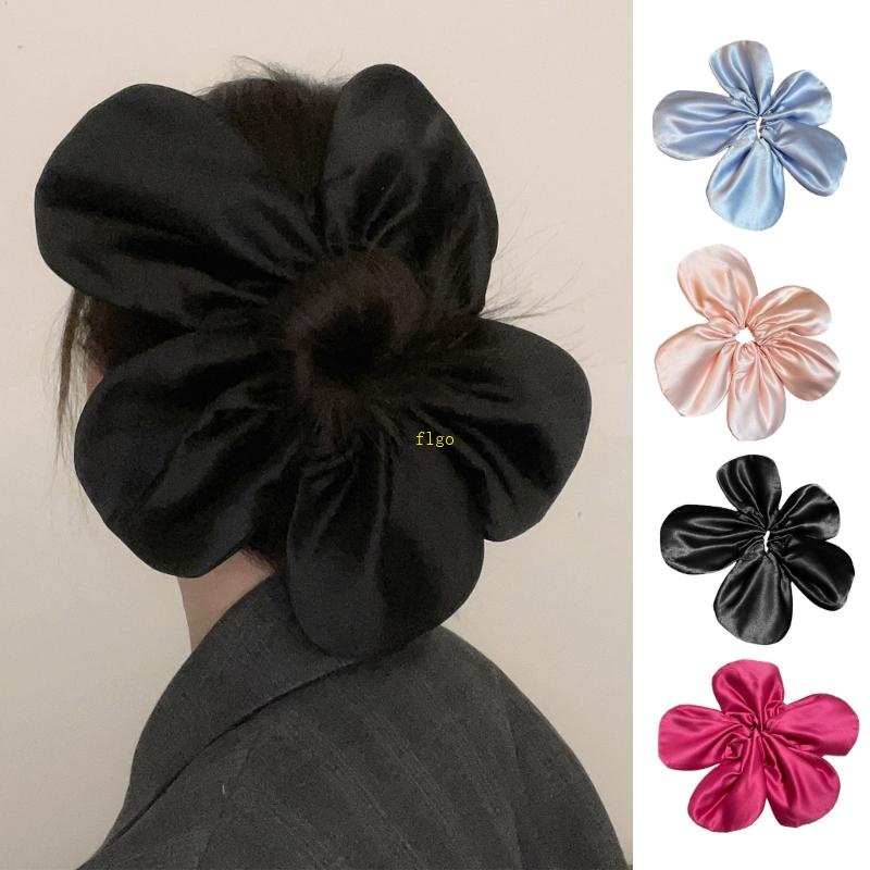 Dây Cột Tóc Đuôi Ngựa Co Giãn In Họa Tiết Hoa Xinh Xắn Thời Trang Cho Nữ Giá Đỡ