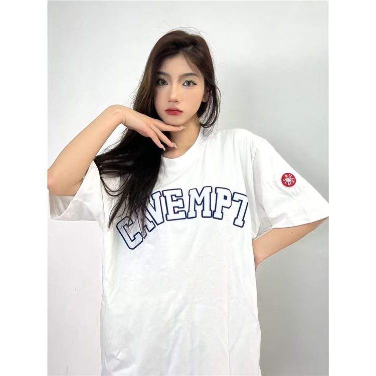 Áo Thun Tay Ngắn Màu Trắng Đen Phong Cách Nhật Bản Thời Trang Mùa Hè Cho Cặp Đôi