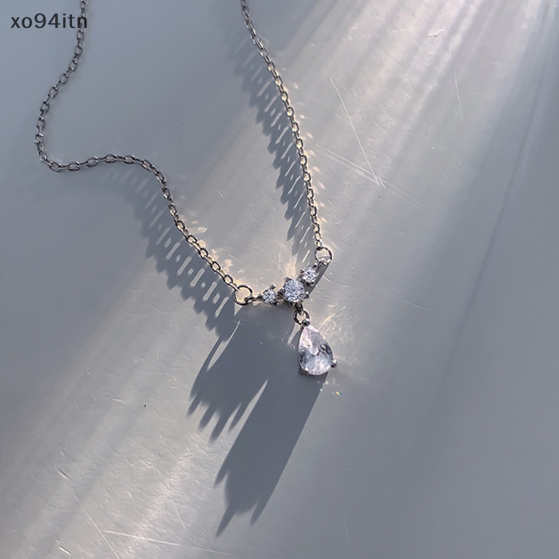 Vòng cổ Mặt Hình Giọt Nước Đính Đá Thời Trang Cho Nữ