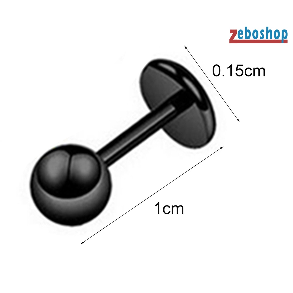 Zeboshop Khuyên Tai Thép Titan Hình Quả Tạ Đơn Giản Dễ Phối Đồ Cho Nữ Dự Tiệc