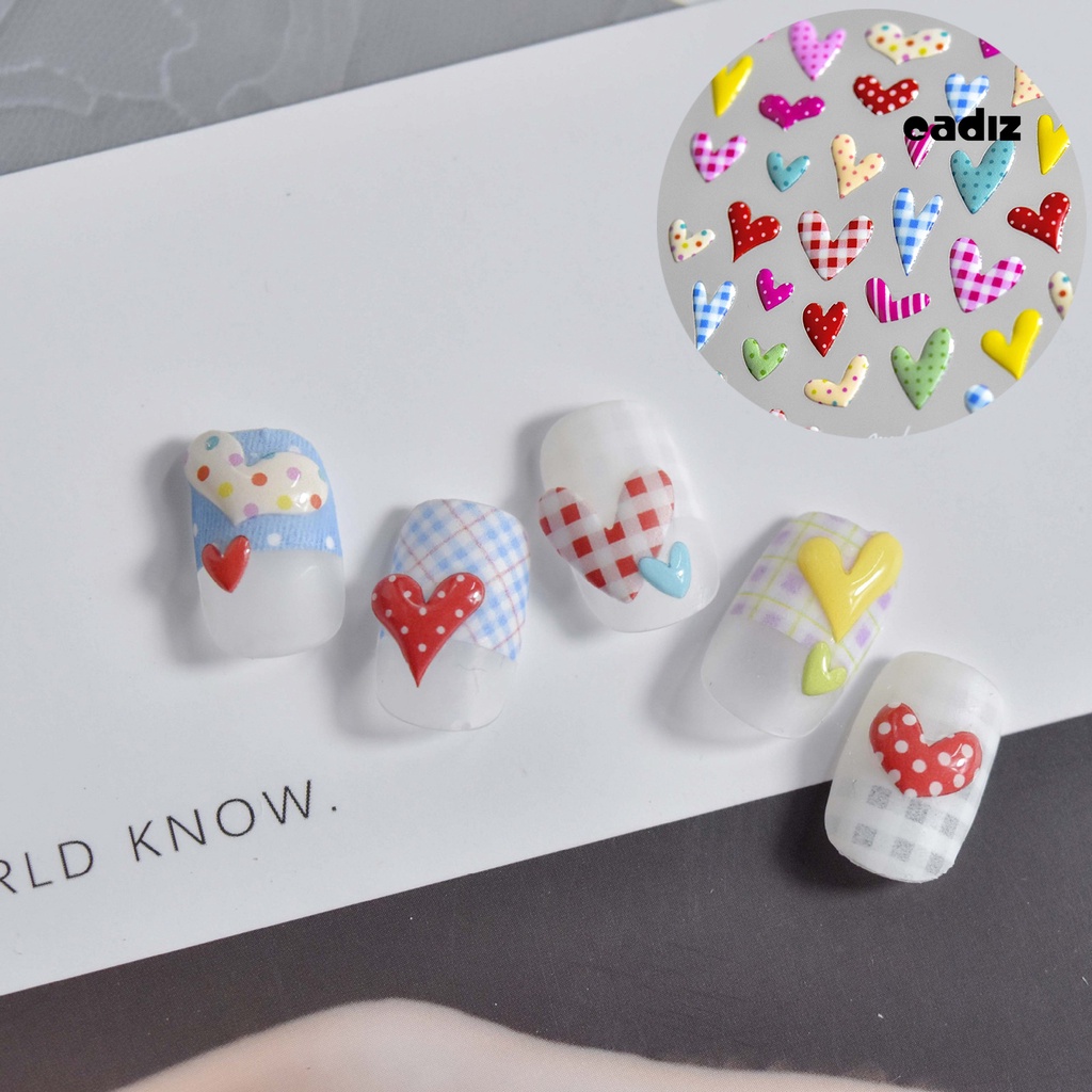 Đề Can Dán Móng Tay Tự Dính Không Phai Màu Họa Tiết Hoa Tulip Trái Tim Trang Trí Nghệ Thuật