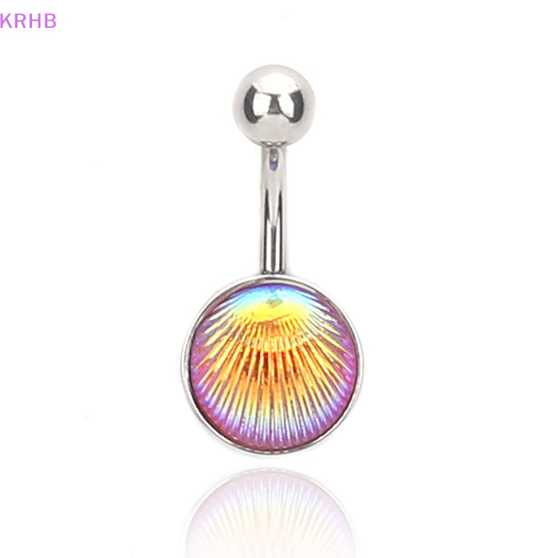 Khuyên Rốn Tròn Bằng Thép Không Gỉ Nhiều Màu Sắc Thời Trang Cho Nữ Mới