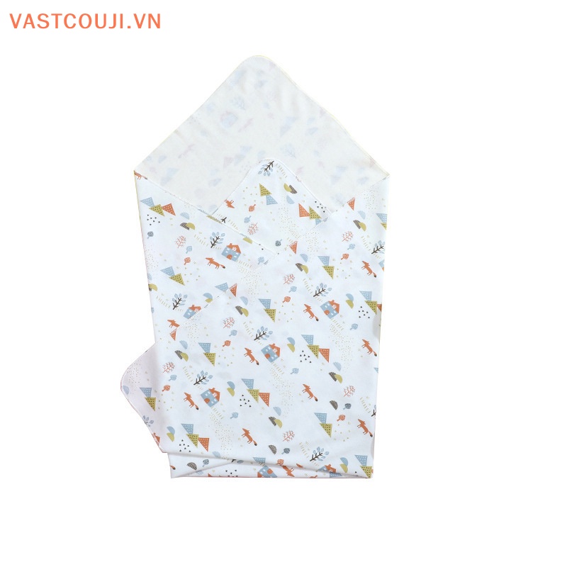 Chăn Quấn Em Bé Chất Liệu Cotton Nguyên Chất 83x83cm In Họa Tiết Dễ Thương Tiện Dụng