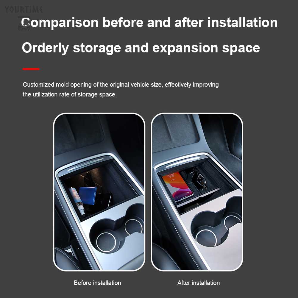 Hộp Đựng Vật Dụng Hai Tầng Chống Sốc Chống Trượt Cho Tesla Model 3 / Y