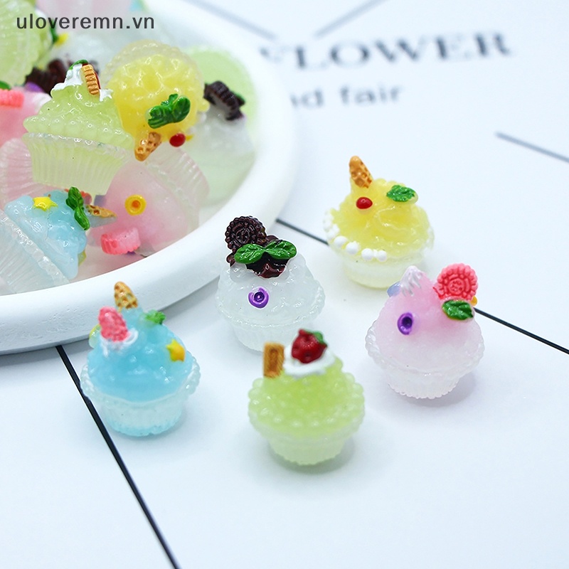 Set 2 Ly Kem Mini Màu Sắc Tươi Sáng Trang Trí Tiểu Cảnh