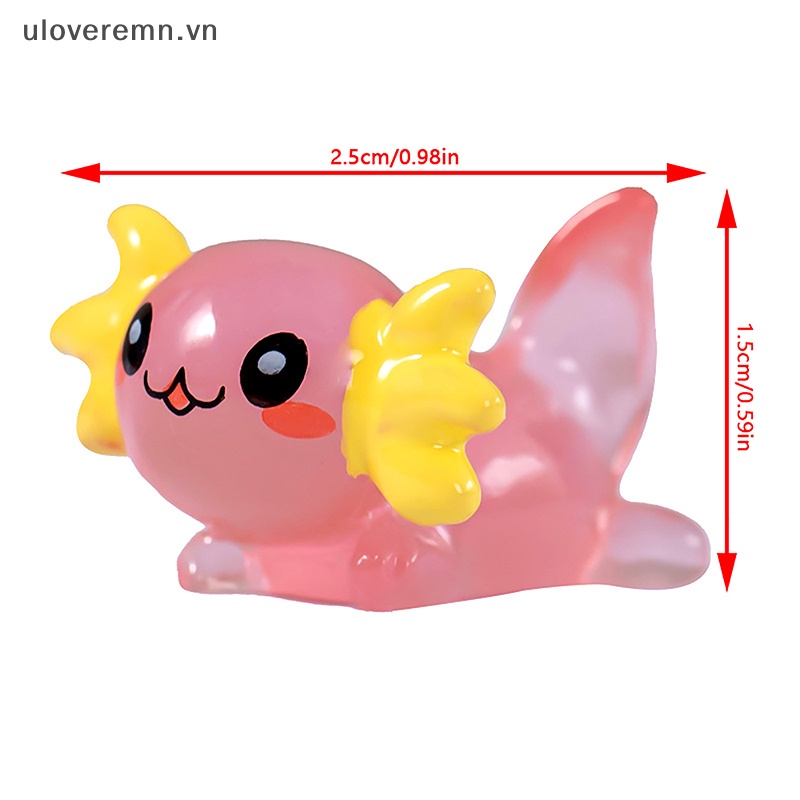 Bộ 2 Tượng Rồng Lục Giác Hoạt Hình Mini Màu Dạ Quang Trang Trí Tiểu Cảnh