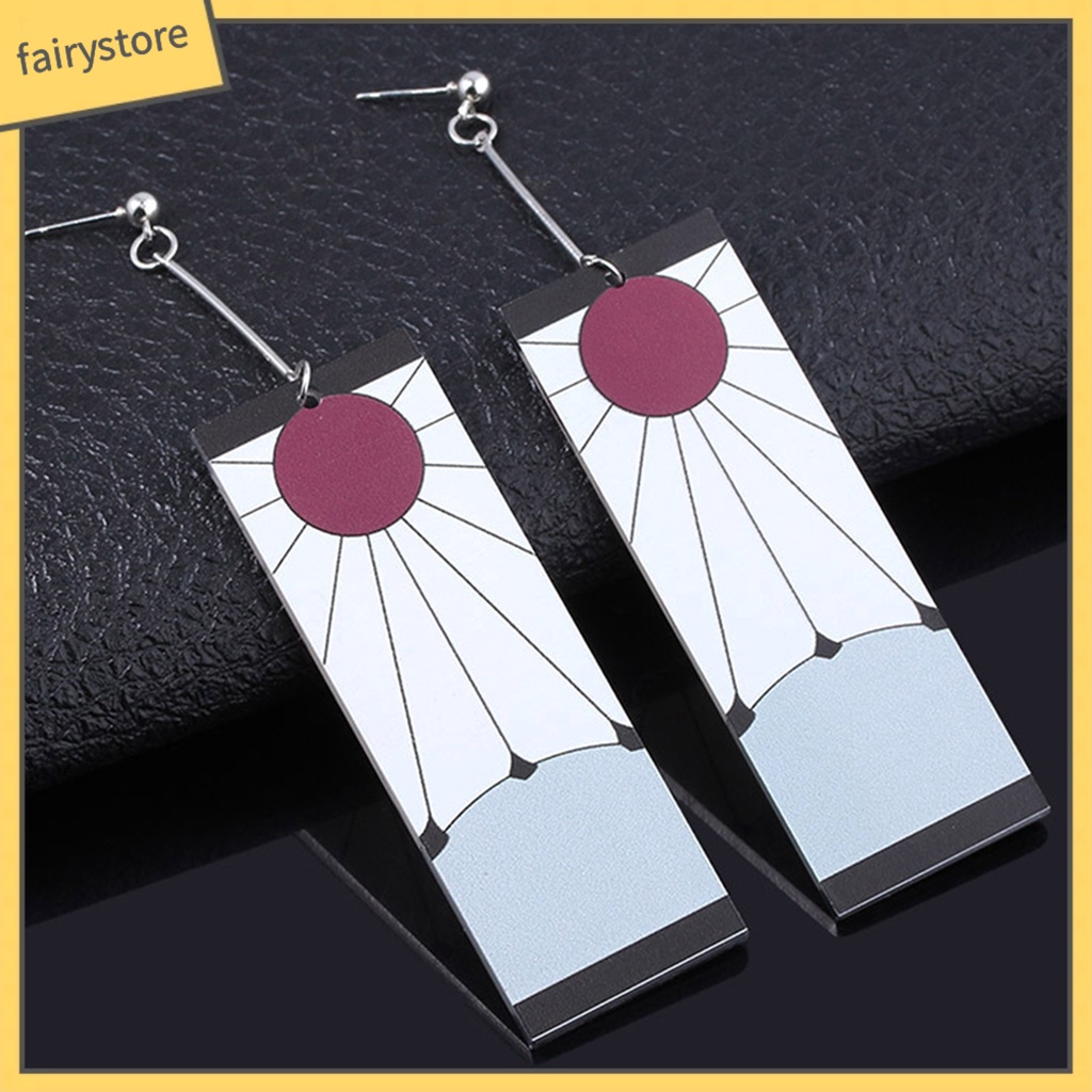 Bông Tai Hình Chữ Nhật Bằng Acrylic In Họa Tiết Hoạt Hình Dễ Thương