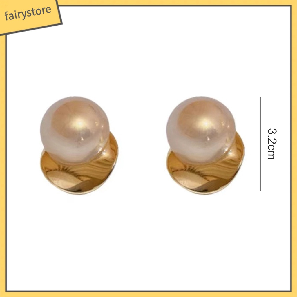 [FRO] 1 Đôi Bông Tai Đinh Tán Không Đau Dễ Sử Dụng Chống Mài Mòn Đính Ngọc Trai Nhân Tạo Đơn Giản