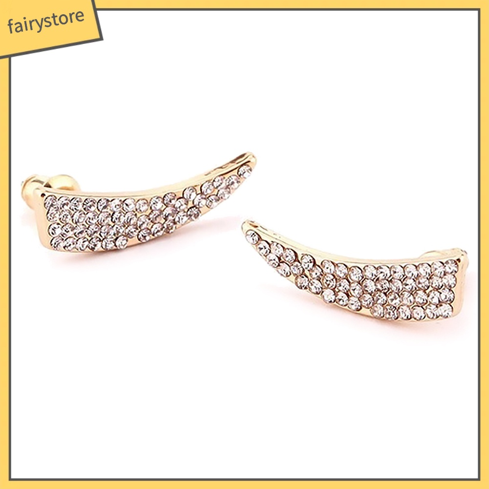 Bông Tai Hình Tam Giác Đính Đá Lấp Lánh Toàn Diện Cho Nữ