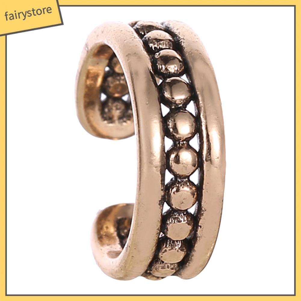 1 Khuyên Kẹp Vành Tai Không Cần Xỏ Lỗ Bằng Kim Loại Thời Trang Cho Nữ