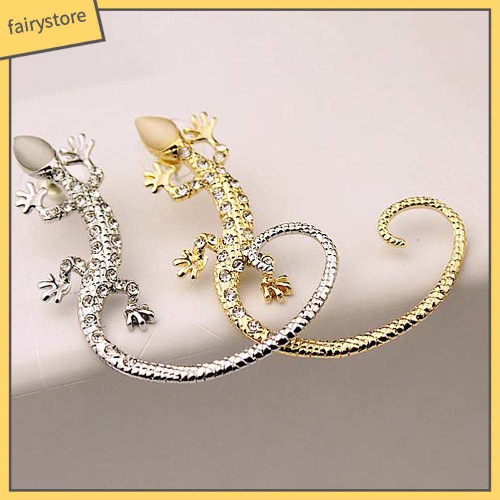 Khuyên Vành Tai Hình Thằn Lằn Đính Đá Thời Trang Cho Nữ