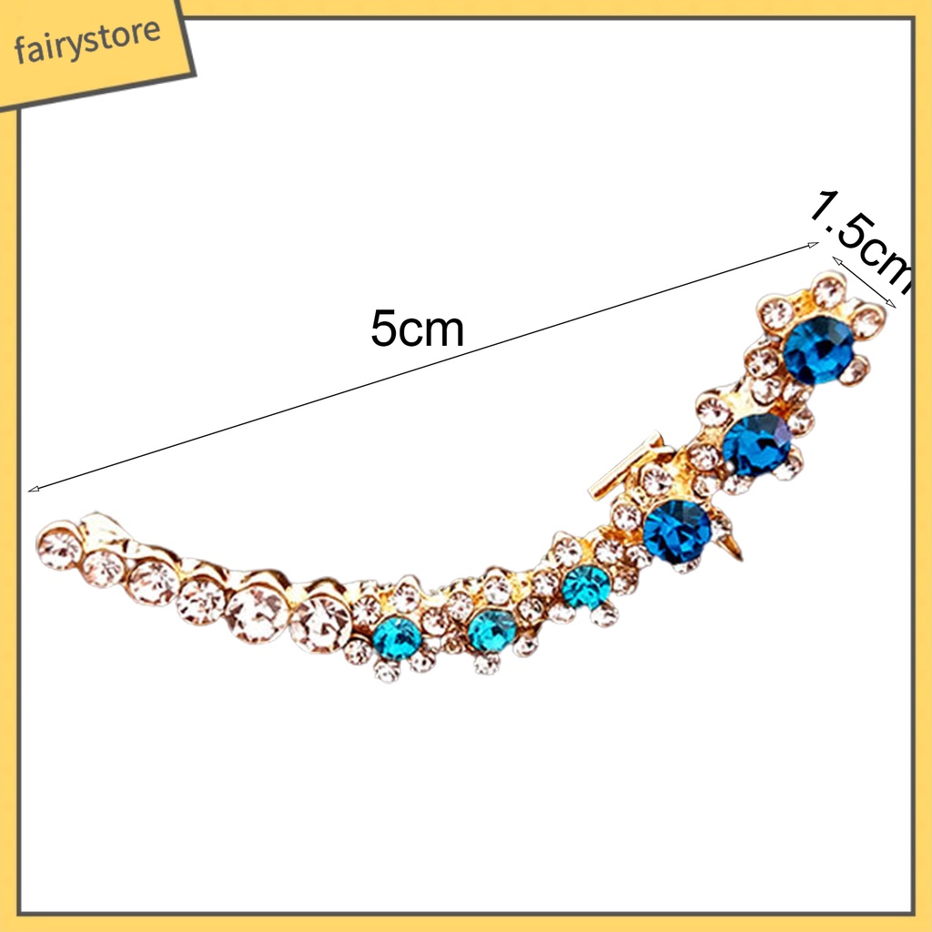 [FRO] 1 Khuyên Tai Tích Hợp Kẹp Đính Đá Hình Bông Tuyết Cho Nữ