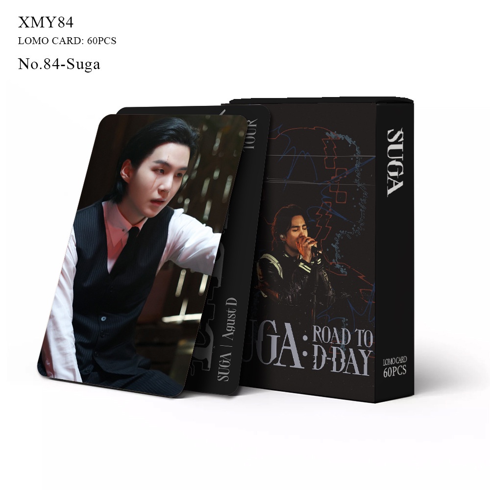Hộp 60 Ảnh BTS SUGA  Album Road To D-Day Photocard Lomo Card Postcard