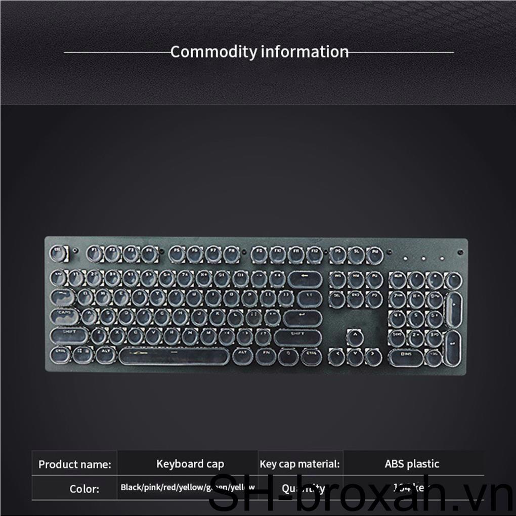 Bộ Vỏ Bọc Bàn Phím Không Dây 104 Phím Bằng ABS Hình Tròn Siêu Bền Tiện Dụng Cho Gia Đình
