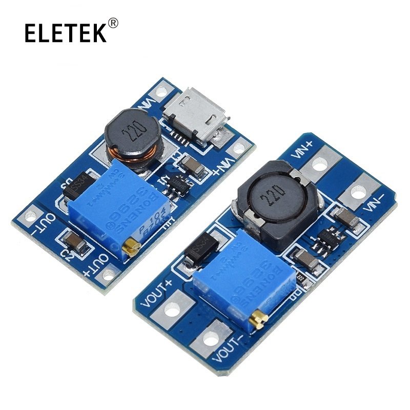 Mô Đun Tăng Áp MT3608 DC-DC 2A DC Từ 2V-24V Lên 5V 9V 12V 28V