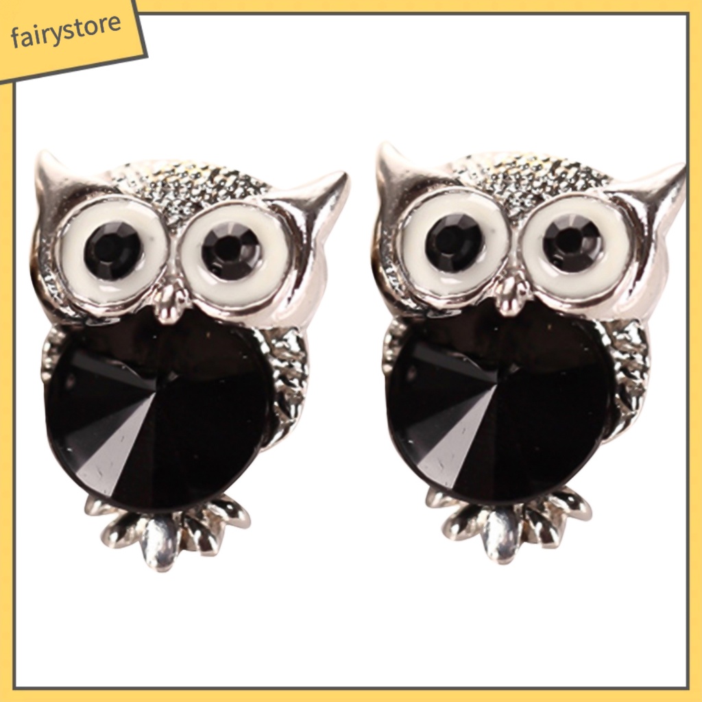 Bông Tai Hình Chim Cú Đính Đá Bằng Hợp Kim Thời Trang Dành Cho Nữ