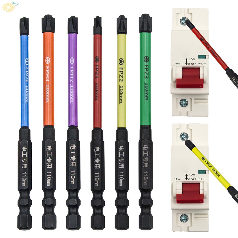 【VARSTR】Reliable Alloy Steel Magnetic Cross Screwdriver Bits Set for Electrician (6Pcs FPHFPZ)