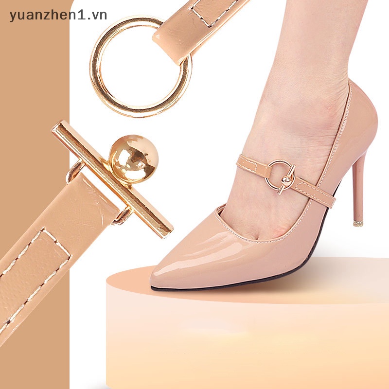 1 Cặp Khóa Dây Giày Cao Gót Hình Tam Giác Chống Trượt Dễ Điều Chỉnh