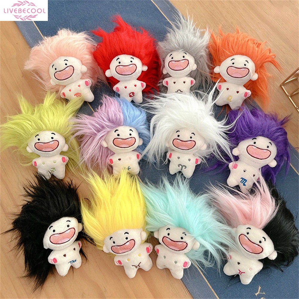 10cm 12 Chòm Sao bông búp bê sang trọng búp bê Mất Tích Khỏa Thân PP bông phim hoạt hình mặt mini Búp bê đồ chơi thủ công livebecool