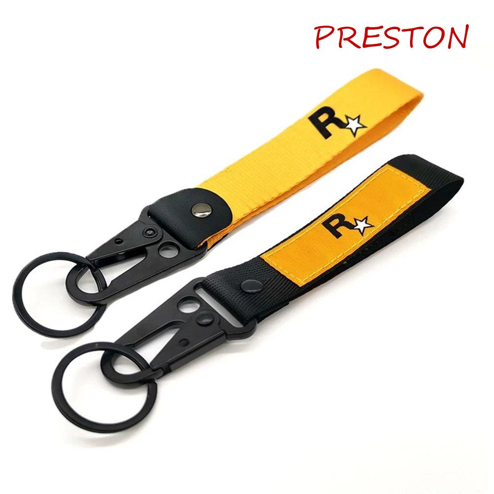 Preston GTA5 Móc Khóa Dây Nylon In Logo RockStar Trang Trí Nội Thất Xe Hơi Đua JDM