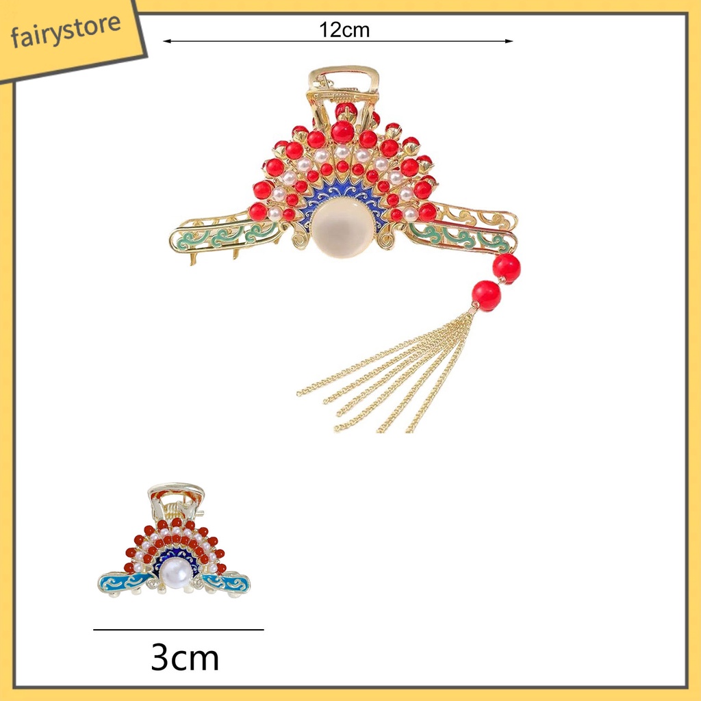 Kẹp Tóc Đính Hạt Và Hoa Tua Rua Nhiều Màu Chống Trượt Cho Nữ