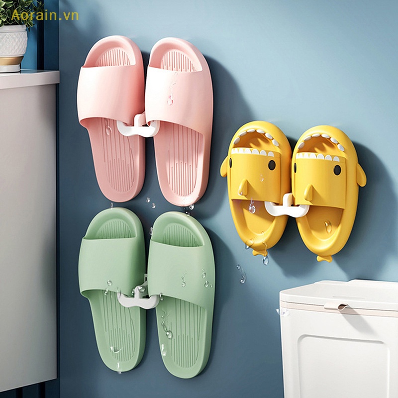 {Aorain} Giá Phơi Khô Dép Gắn Tường Không Cần Đục Lỗ Đơn Giản Cho Phòng Tắm / Phòng Ngủ