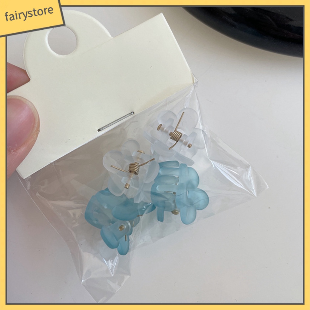 Bộ 4 Kẹp Tóc Hình Hoa Mini Xinh Xắn Cho Bé Gái